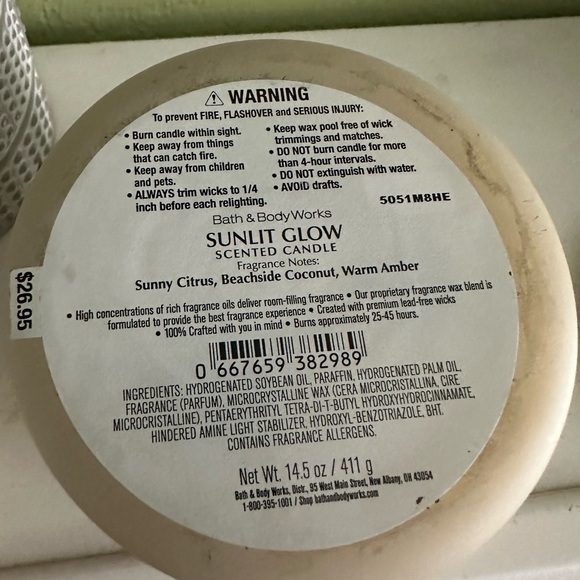 Bath & Body Works Sunlit Glow Candle Bundle Cream and Pink - Picture 5 of 5